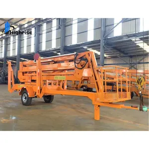 Highrise 24m Towable Cherry Pickers Spider Lift Platform Trailer Mini Aerial Working Boom Lift