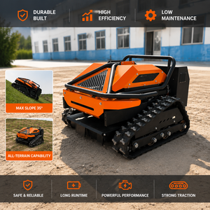 free shipping CE EPA 600mm heavy duty remote control mower 224cc crawler engine grass cutter slope commercial machine - Product Image 4