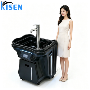 KISEN Lavacabezas Portátil Moderno para Salón de Belleza, Tazón Móvil para Spa Capilar, Lavabo Portátil para Silla de Lavado de Cabello - Product Image 4