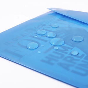 Foska Công suất lớn màu đỏ màu xanh vàng màu xanh lá cây A4 thư Kích thước nhựa phong bì hình dạng tài liệu thư mục với Snap đóng cửa - Product Image 5