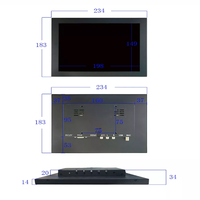 Monitor Industri Layar Sentuh Kapasitif 9.7 Inci 10 Inci dengan AV/BNC/VGA/HD/USB