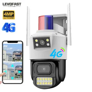 LEVOFAST New Arrival Factory Supply 2 lens 4MP HD Outdoor Camera PIR Humanoid Detection Night Vision WIFI Security Cameras