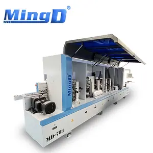 MINGD MD-708 glue coating and edge banding machine high quality automatic guling edging bander kdt board edge banding machinery