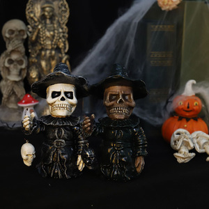 Polyrésine fantôme Figurine horreur spectre résine ornement squelette Statue crâne homme Sculpture Halloween décor à la maison nouveauté cadeaux - Product Image 2