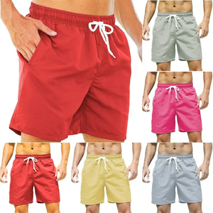 Shorts de sport décontractés pour hommes, nouvelle collection, couleur unie, éco-responsables, taille élastique avec cordon de serrage, prix compétitif, service OEM, en poly. - Product Image 5