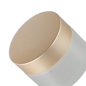 Vaso glassato di vetro 50ml 100ml 120ml con il coperchio di alluminio dell'oro opaco - Product Image 4
