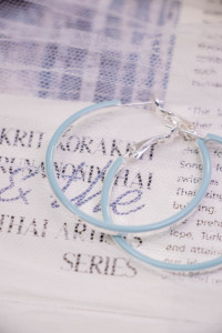 Simple Creative Net BLUE Explosions Stud Silver Resin Classic Pendants or <b>Charms</b> Hollow Circle Fashionable Tempered <b>for</b> Women's - Product Image 4