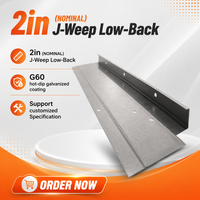 Perfil J-Weep de 2 pulgadas de profundidad, galvanizado G60, estándar ASTM, suministro de fábrica para distribuidores, personalizable