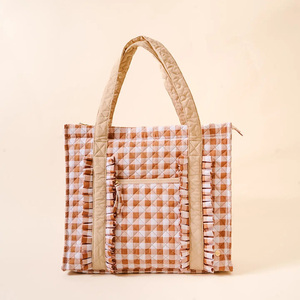 Bolso de Hombro Acolchado con Cierre de Cremallera y Logotipo Personalizado para <span class=keywords><strong>Mujer</strong></span>, con Correa para Carro - Product Image 5