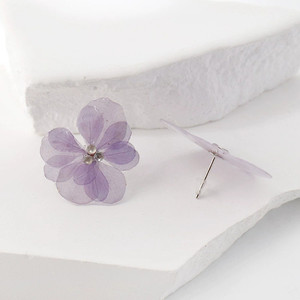 Migliori regali di compleanno, gioielli di moda, orecchini fatti a mano con vere ortensie naturali essiccate, orecchini con fiori in resina per donne e ragazze - Product Image 4