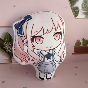 Vente en gros de coussins en peluche doux personnalisés avec broderie d'avatars d'anime, cadeau promotionnel - Product Image 5