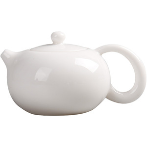 Dehua White Porcelain Teapot Small Round With Lid Lead Free Kung Fu <b>Tea</b> <b>Set</b> Gift - Product Image 5