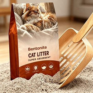 Arena para Gatos de Bentonita Natural de Aglutinación Rápida, Control de Olores, Altamente Absorbente, Precio al por Mayor OEM/ODM - Product Image 1
