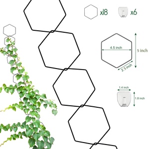 Treillis suspendu intérieur et extérieur pour <span class=keywords><strong>plantes</strong></span> <span class=keywords><strong>grimpantes</strong></span>, treillis de jardin DIY pour <span class=keywords><strong>plantes</strong></span> en pot - Product Image 6