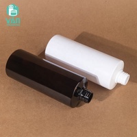 Bouteille pulvérisateur à gâchette en plastique PET YAN Packaging, 400 ml, grande, à épaule plate, vide, ronde, ambre/noir/blanc, rechargeable, pour nettoyage domestique