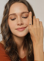 Nouvel arrivage de bijoux bagues de mariage opale bague en zircone cubique avec plaqué or
