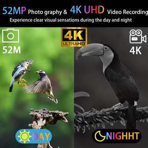 Jumelles de vision nocturne infrarouge 4K réelles avec télémètre et zoom 8x, lunettes de vision nocturne réglables sur 7 niveaux jour/nuit, objectif 25 mm 10x - Product Image 2