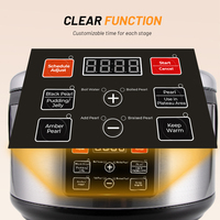 Moseener 110V/220V 16L Commercial Automatique Bubble Tea Cooker Machine Faire bouillir Taro Red Bean Pot Boba Cooking Tapioca Pearl Retail