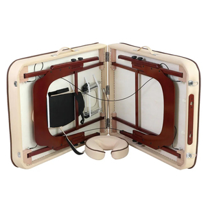 Gran oferta, almohadilla de esponja con memoria, marco de madera, 2 secciones, cama de masaje de belleza portátil para tratamiento de ventosas - Product Image 5