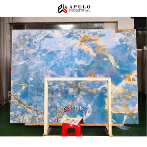 Gạch Lát Sàn Thiết Kế Ngọc Trai Màu Xanh Dương Đá Thạch Anh Trong Mờ Đá Cẩm Thạch Azul Màu Xanh Dương Vàng Đá Phiến Tilesmarble Xanh Dương - Product Image 4