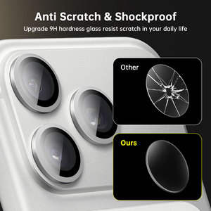 Protection d'objectif Eagle Eye Ring Camera AR anti-reflet, antichoc et anti-chute pour iPhone 17/17 Air/17 Pro/17 Pro Max - Argent - Product Image 5