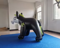 Modèle d'hyène de masque gonflable en PVC personnalisé frais pour jouets de fête d'événement pour adultes