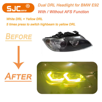 SJC pour BMW Série 3 E92 E93 Nouveau design Coupé Jaune Blanc Accessoires de voiture Phares LED style laser Plug and Play Double couleur