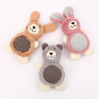 Populaire écologique chien dents nettoyage jouets à mâcher mignon Animal en peluche interactif fournitures pour animaux de compagnie pour chiens chats 5cm Nylon plastique