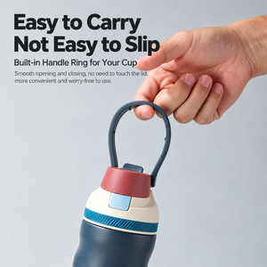 Portable Large Capacity Dual Drink Car Cup 316 Stainless Steel Insulated <b>Tumbler</b> <b>with</b> Built In <b>Straw</b> for Travel - Product Image 3