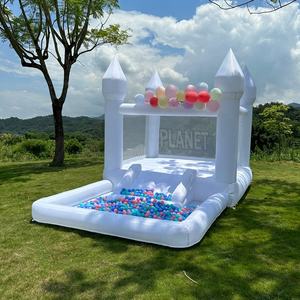 Party Bouncy Castle White Bounce House Inflable Jumping Bouncer con Ball Pit - Product Image 5