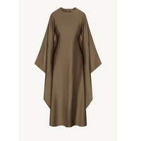 Abaya décontractée en satin pour femme, style papillon, robe d'été arabe, col rond, maxi, polyester, fermeture éclair au dos, légère, respirante, grande taille