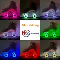 Roues de patins à roulettes colorées et silencieuses en PVC et PU, double rangée, lumineuses, résistantes à l'usure, 5832 mm, pour remplacement des patins à roulettes pour enfants