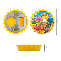 Décapsuleur magnétique personnalisé GERADA OEM en forme de casquette, vierge, en ABS et métal, 8x8 cm, avec logo par sublimation