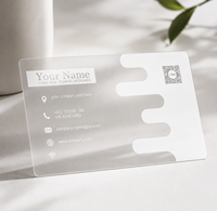 Carte de visite personnalisée transparente givrée en plastique premium, impression de cartes de visite transparentes