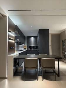 Gabinetes de cocina de diseño moderno con Isla impermeable laca madera plástico con encimeras de mármol hechas en China - Product Image 6