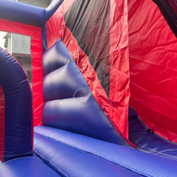 Château gonflable bleu à thème Sonic avec toboggan, pour usage commercial, jouets de jeu gonflables
