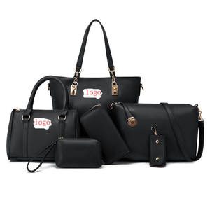 Ensemble de six pièces en PU pour femmes, sac à main, sac à bandoulière, sac messager, sac banane, pochettes pour femmes, ensemble de six pièces en PU pas cher pour femmes - Product Image 4