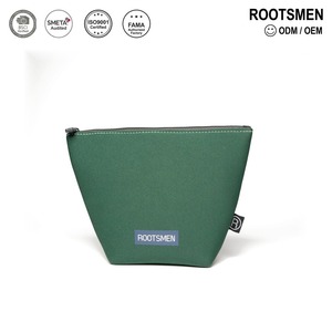 Artisanat Strict Néoprène Tissu Fermeture Éclair Cosmétique Sac Vert Foncé et Bleu Ciel Mode Sac de Voyage pour Usage Personnel - Product Image 1