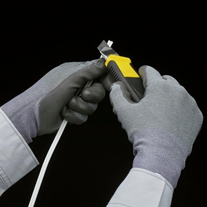 Wholesale PU Coated Grey Work <b>Gloves</b> Cut Resistant Garden General Hardwear Safety <b>Gloves</b> - Product Image 2