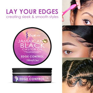 Aceite de ricino negro, juego de Control de borde Vegano para pelo <span class=keywords><strong>Afro</strong></span> natural, Etiqueta Privada, envío 24H - Product Image 3
