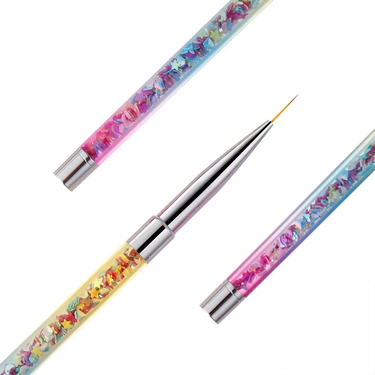 Strass Griff Diy UV-Gel Acryl spitzen Gitter Streifen Nägel Kunst Zeichnung Stift Mal werkzeuge Nagel Liner Pinsel