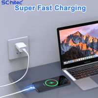 Schitec White 60W USB C Cable 1M TPE Max Super Carga Tipo C a C UAB Cable para iPhone