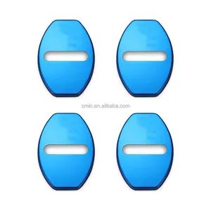 4 pièces de couvre-serrures de <span class=keywords><strong>porte</strong></span> de <span class=keywords><strong>voiture</strong></span> en acier inoxydable, accessoires intérieurs pour Audi A3 A4 A5 A6 A7 A8 Q3 Q4 Q5 Q6 Q7 B8 B6 C6 8p B7 - Product Image 5