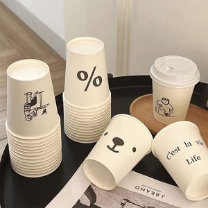 <b>Disposable</b> Coffee 9.5oz 12oz 16oz Single Wall Paper <b>Cup</b> Factory Wholesale Logo Printed Paper to Go Coffee <b>Cups</b> - Product Image 4