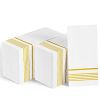 Serviettes Airlaid personnalisées de luxe très vendues papier écologique doux très absorbant avec logo style de sac manufacturé pour les dîners