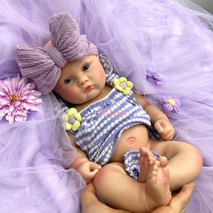 Muñeca <span class=keywords><strong>Reborn</strong></span> de Silicona Lavable de 18 Pulgadas, Niña con <span class=keywords><strong>Ojos</strong></span> Brillantes y Boca Abierta, Bebé Recién Nacido como Regalo Festivo para Niños - Product Image 4