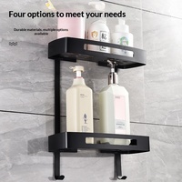 Étagère de douche d'angle en acier inoxydable 304, murale, 1/2/3 niveaux, anti-rouille, pour rangement de salle de bain, finition polie