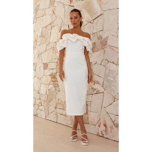 Autumn New off Shoulder Split Floor-Length Women's Dress with Zippers and Washable Fabric - Product Image 5