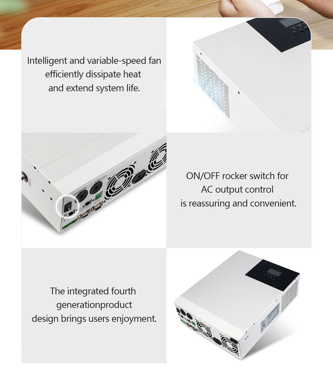 Solar-Wechselrichter, 5 kW, Heim-USV-Wechselrichter, einphasiger reiner Sinus-Hybrid-On-Off-Grid-Wechselrichter für Solarstromanlage