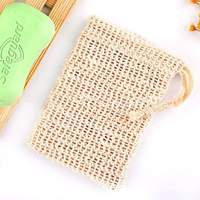 Sac économiseur de savon en coton naturel écologique, pochette en filet, sacs à savon en maille de coton recyclable, sac à cordon pour le bain et la douche